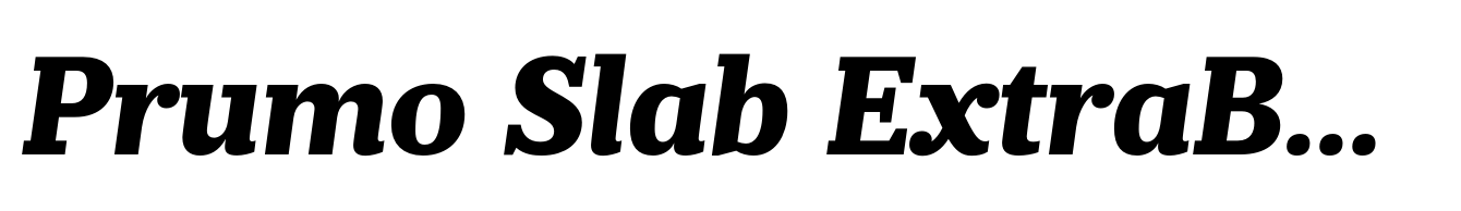Prumo Slab ExtraBold Italic